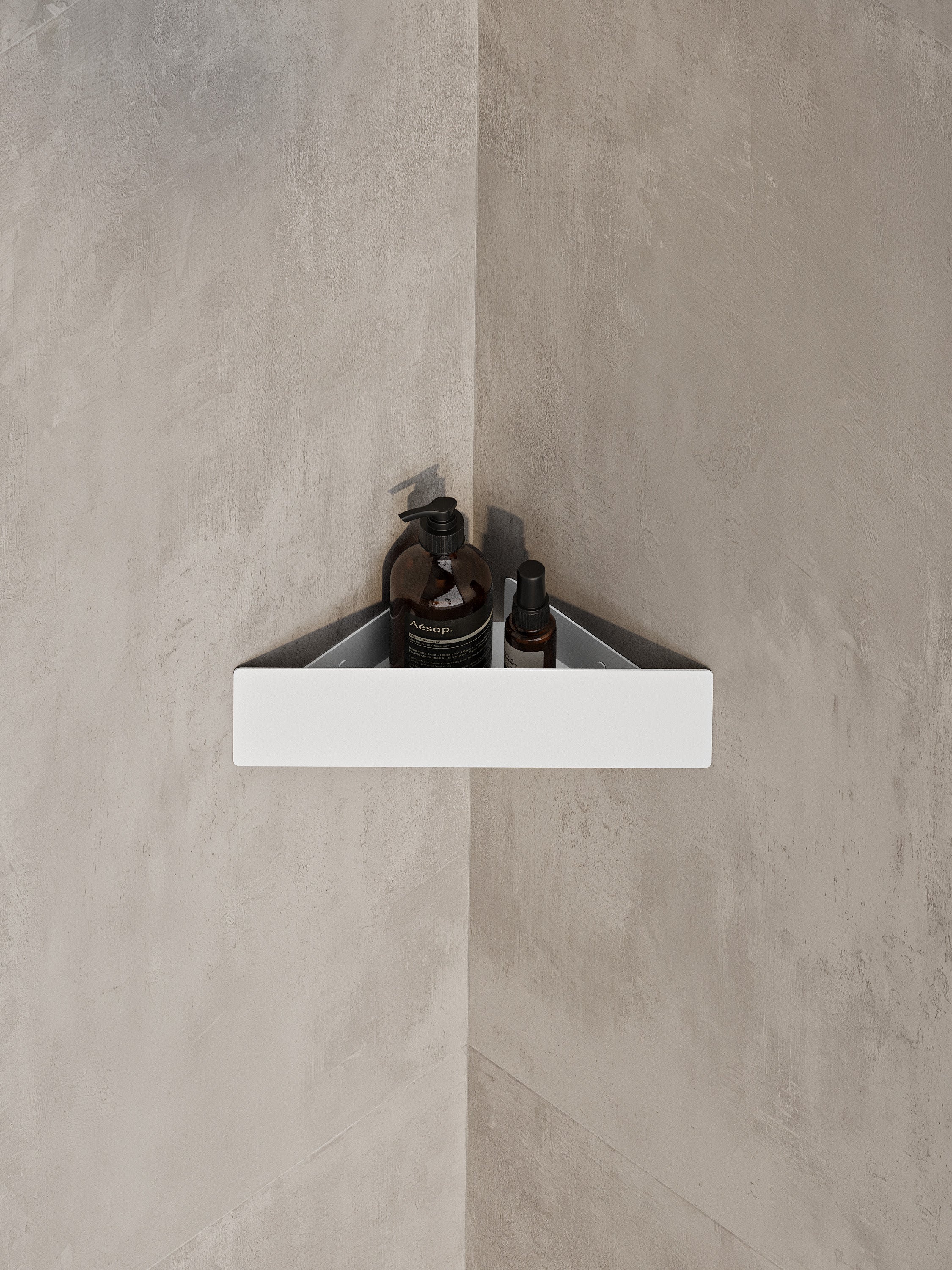 Wall-Mounted Corner Shower Shelf