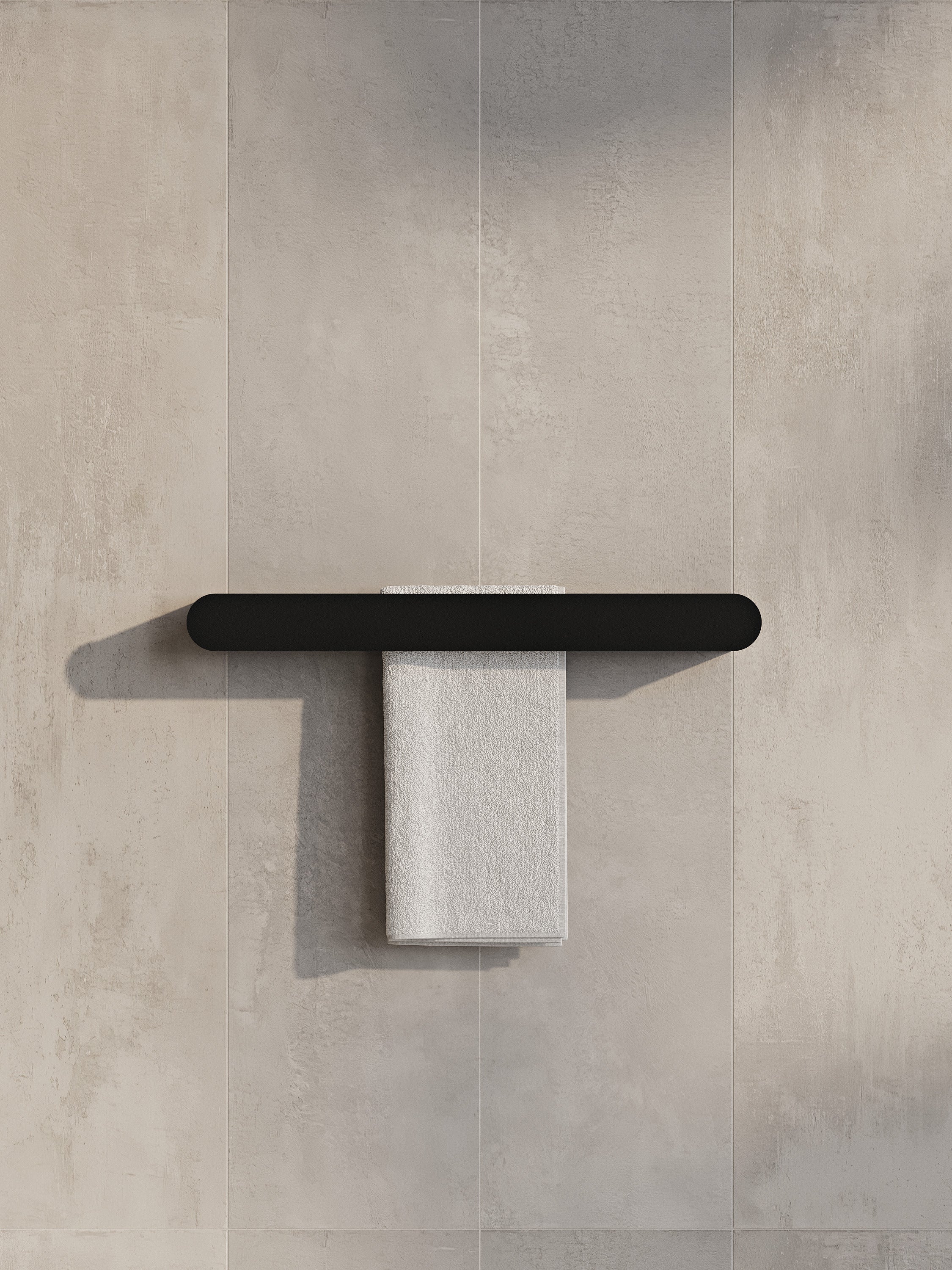 Wall-Mounted Steel Towel Bar