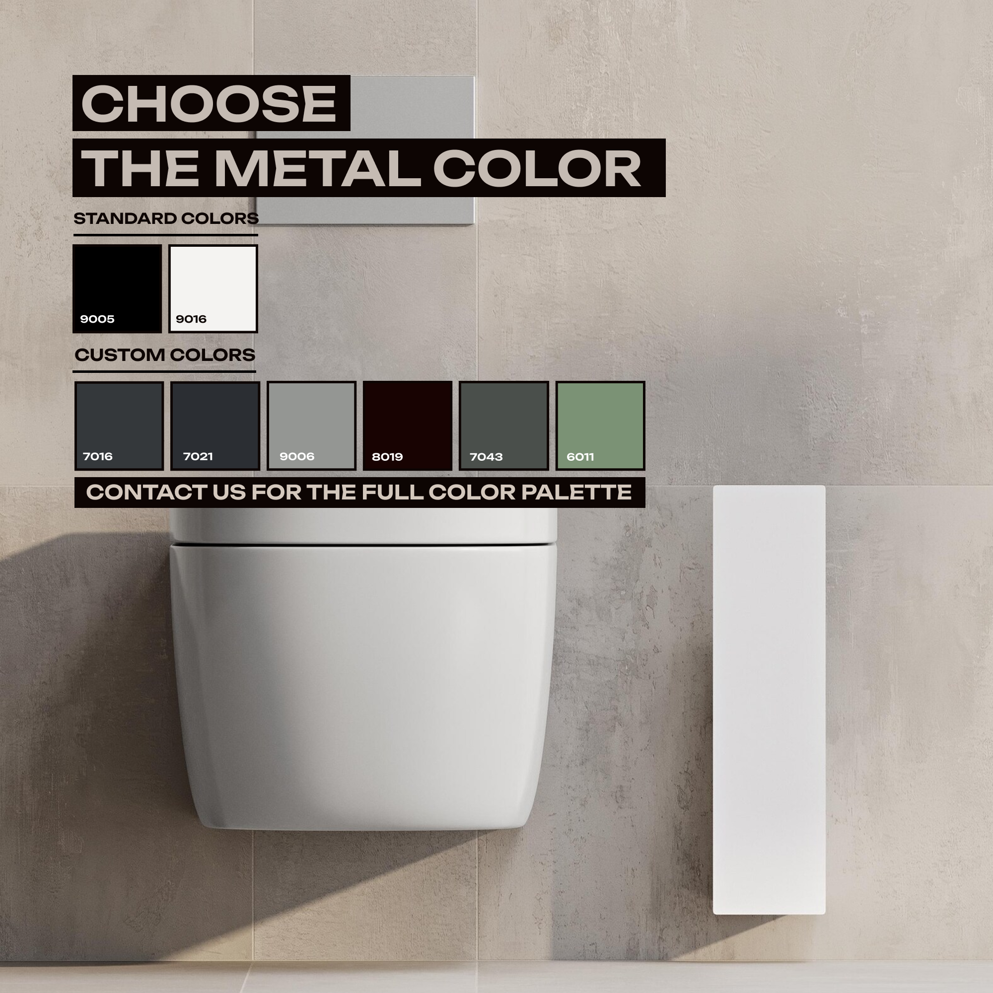 Porta scopino da parete – Organizzatore minimalista per il bagno