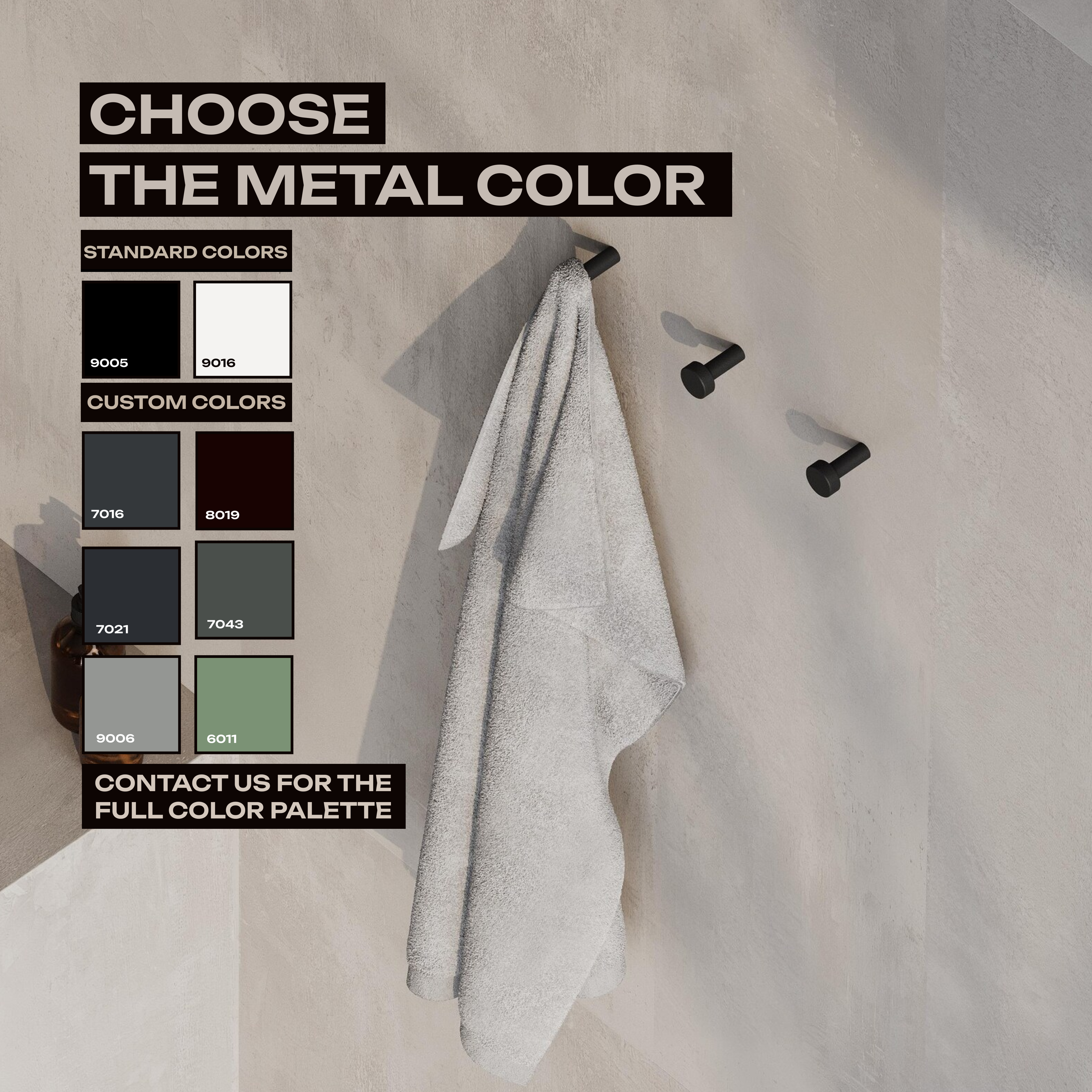 Steel Bathroom Wall Hook