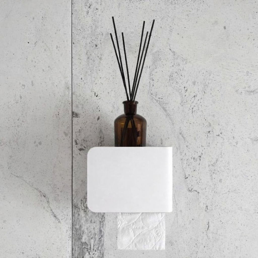 Steel Toilet Paper Holder with Shelf