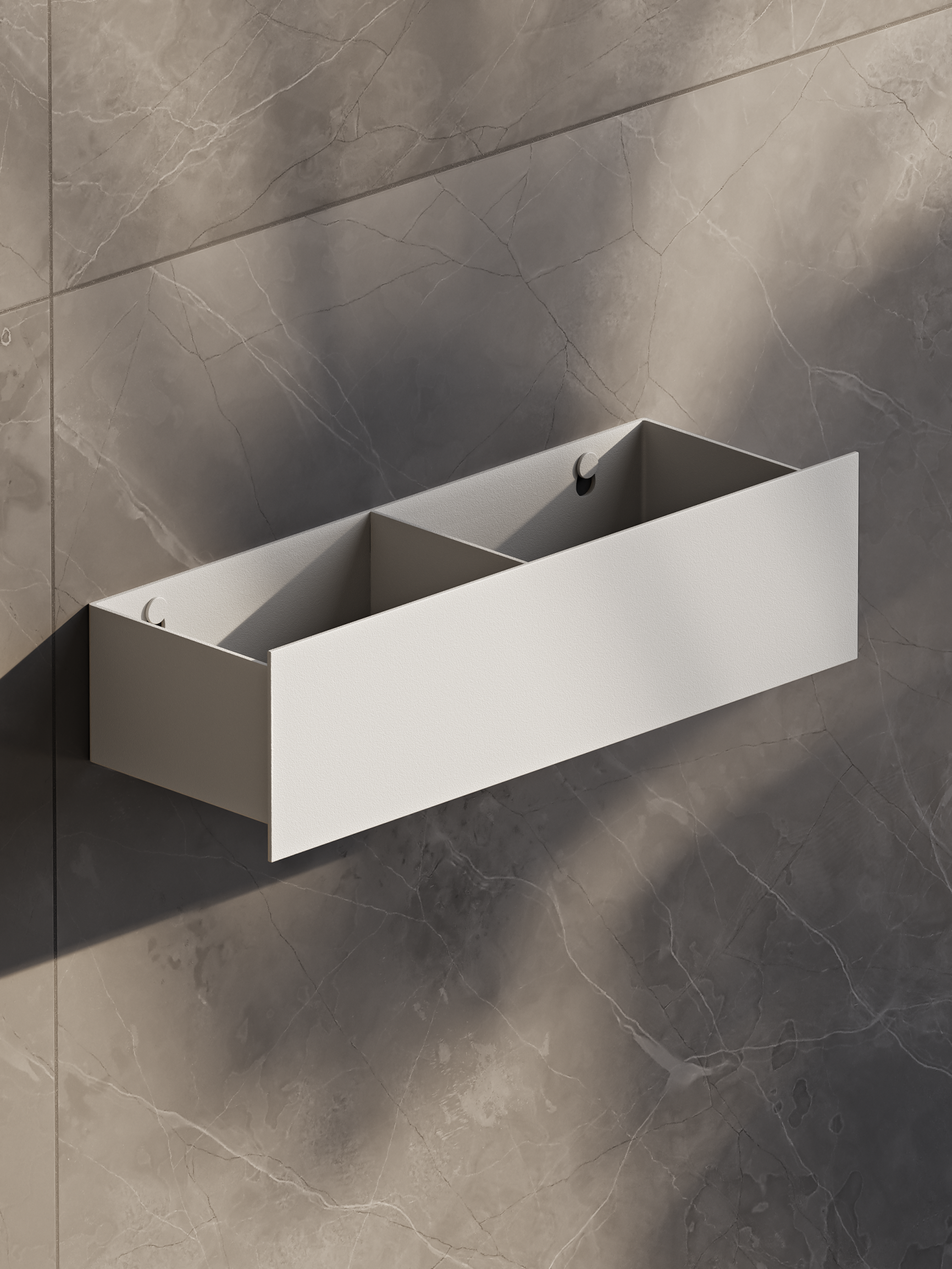 Wall-Mounted Metal Bathroom Shelf – Stainless Steel, Minimalist Design