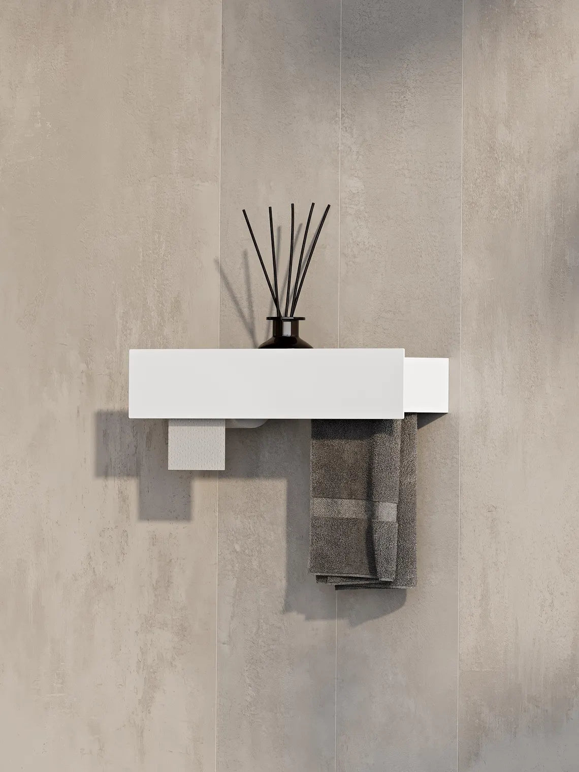 3-in-1 Bathroom Wall Shelf – Towel Bar & Toilet Paper Holder