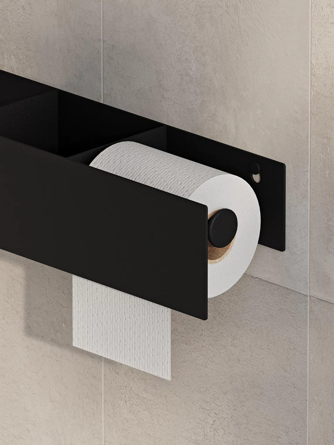 Mensola da parete per bagno 3 in 1: portasciugamani e porta carta igienica