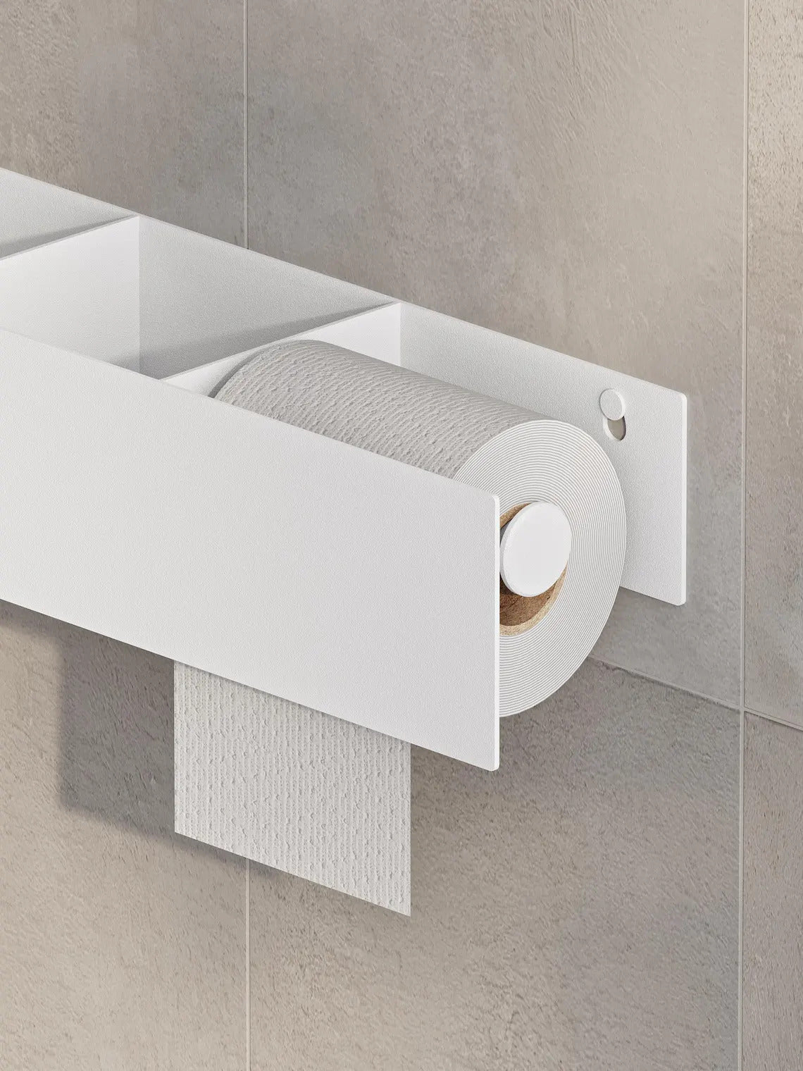 Mensola da parete per bagno 3 in 1: portasciugamani e porta carta igienica