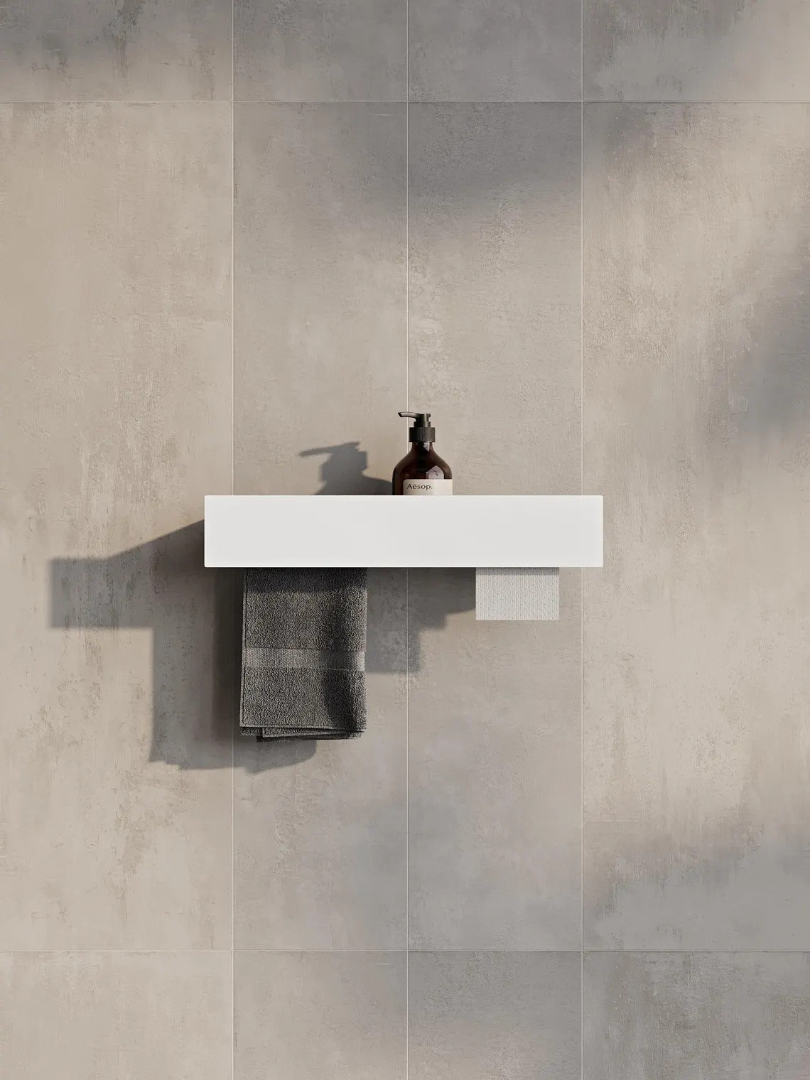 Mensola da parete per bagno 3 in 1: portasciugamani e porta carta igienica