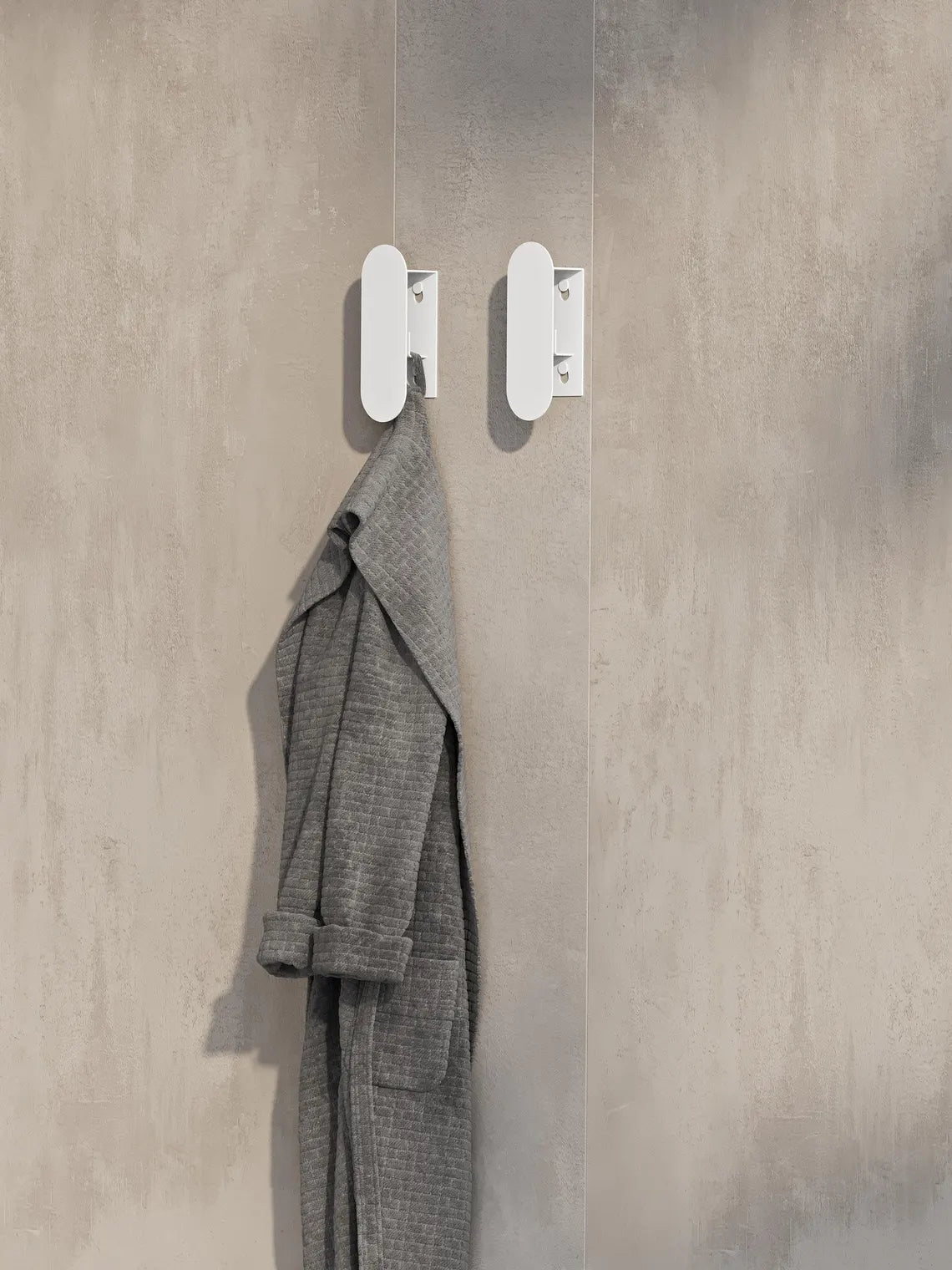 Gancio da parete minimalista in acciaio – Moderno portasciugamani e accappatoi per il bagno