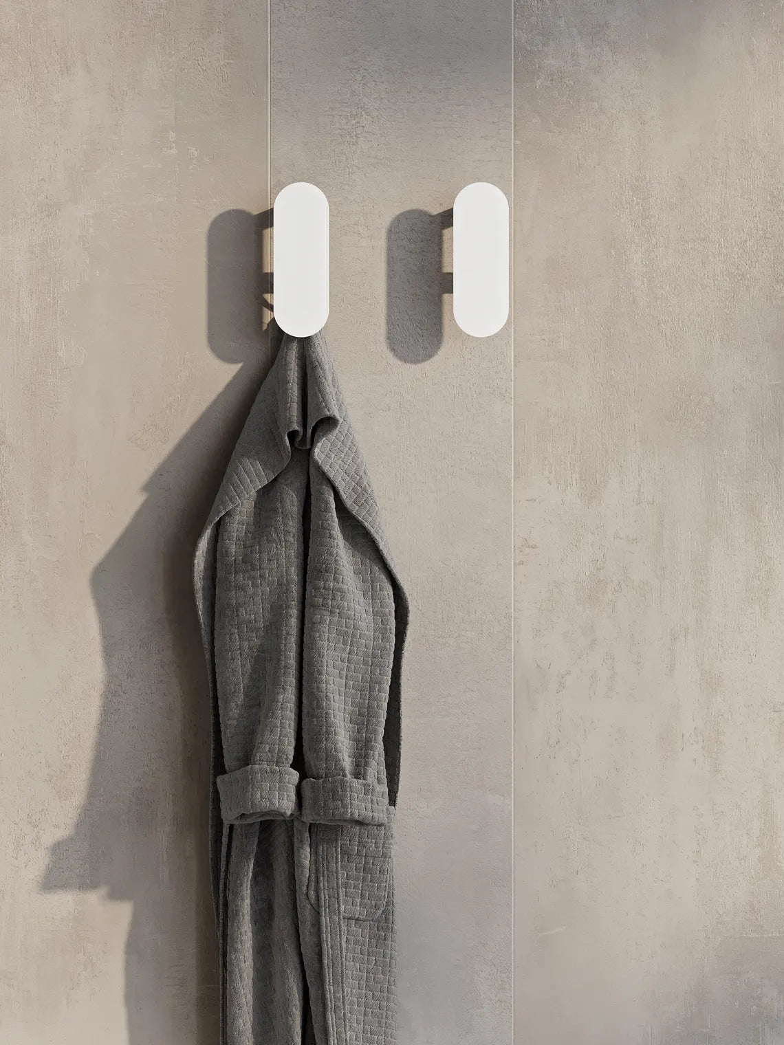 Gancio da parete minimalista in acciaio – Moderno portasciugamani e accappatoi per il bagno