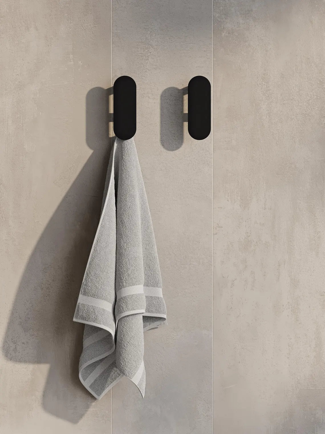 Gancio da parete minimalista in acciaio – Moderno portasciugamani e accappatoi per il bagno