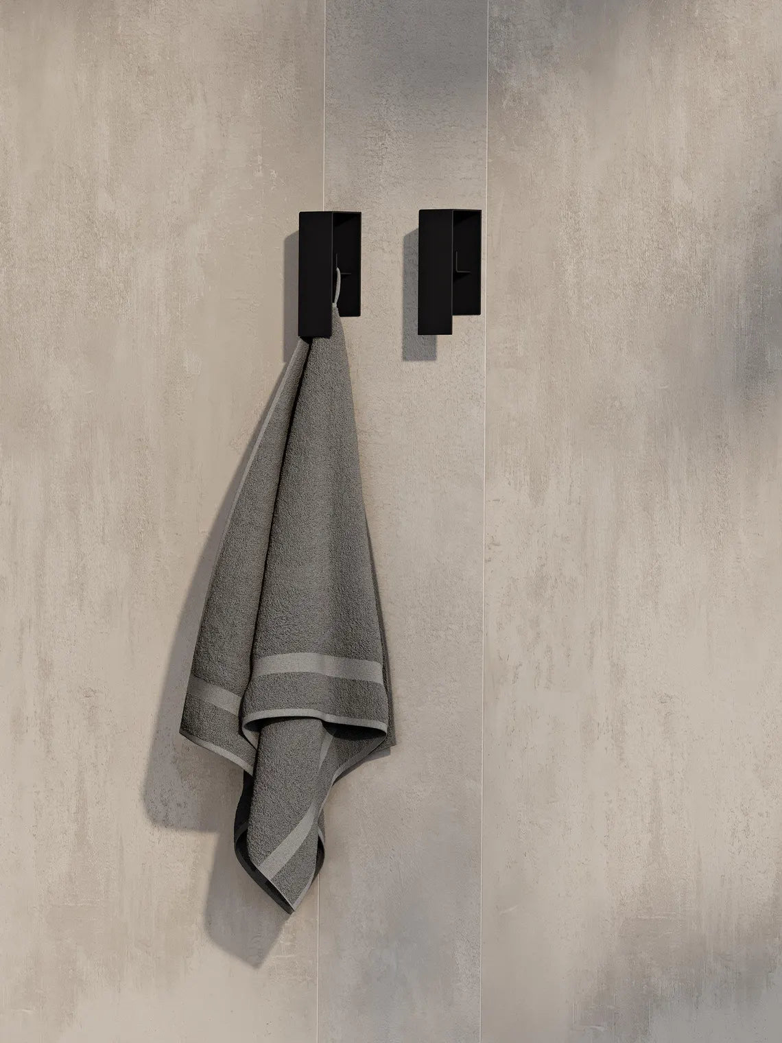 Ganci da parete in metallo nero per il bagno