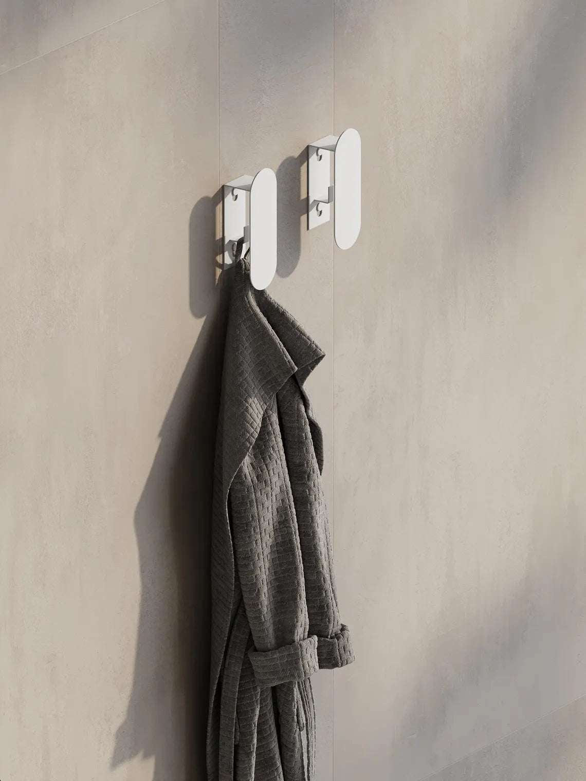 Gancio da parete minimalista in acciaio – Moderno portasciugamani e accappatoi per il bagno