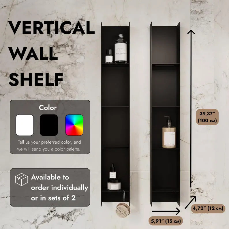 Floating  Vertical Wall Shelf