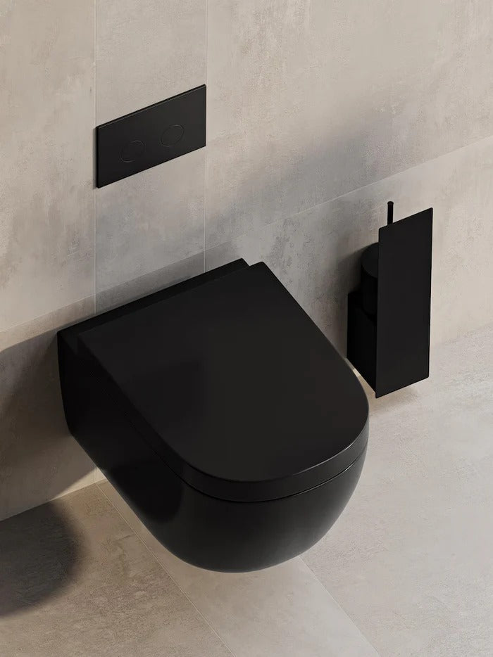 Wall-Mounted Toilet Brush Holder – Minimalist Bathroom Organizer