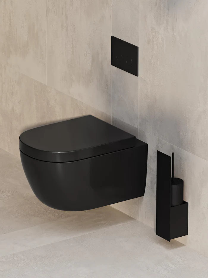 Porta scopino da parete – Organizzatore minimalista per il bagno