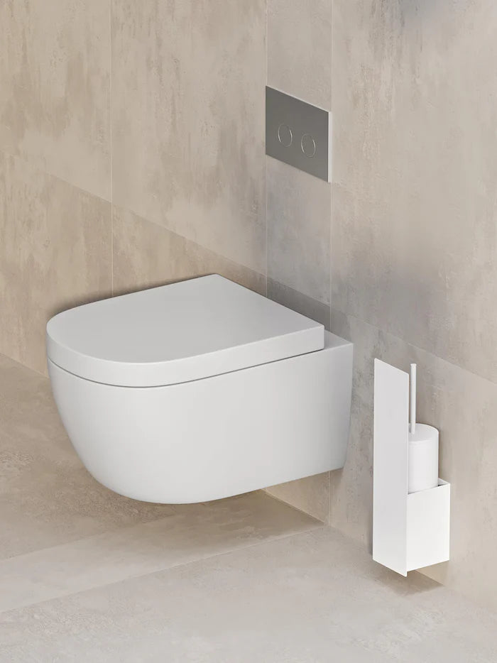 Porta scopino da parete – Organizzatore minimalista per il bagno