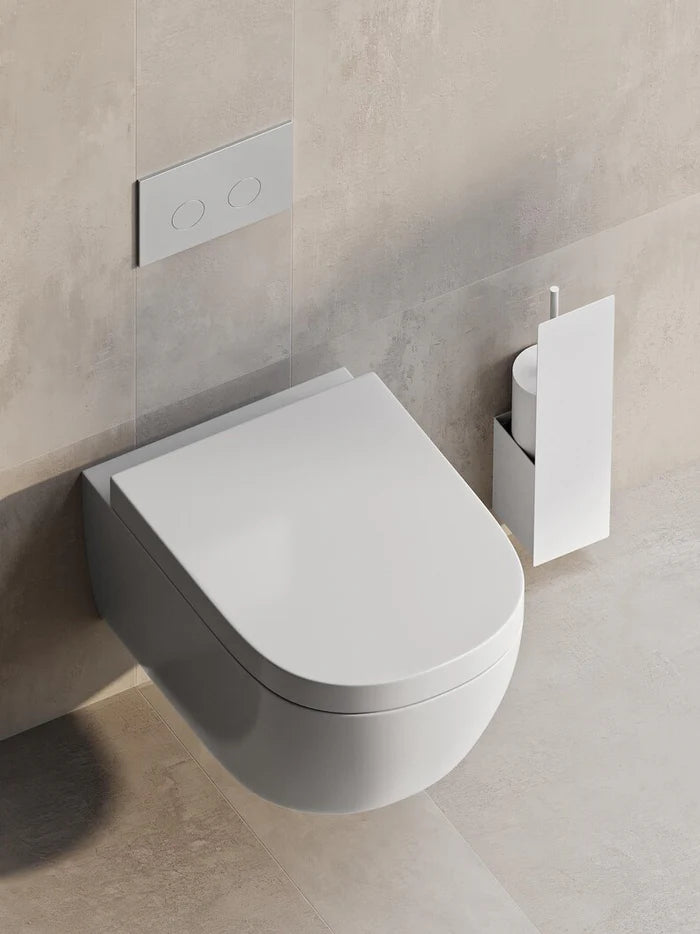 Porta scopino da parete – Organizzatore minimalista per il bagno