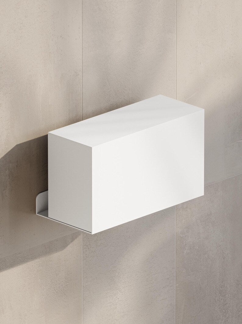 Wall-Mounted Steel Tissue Holder  Closed Design
