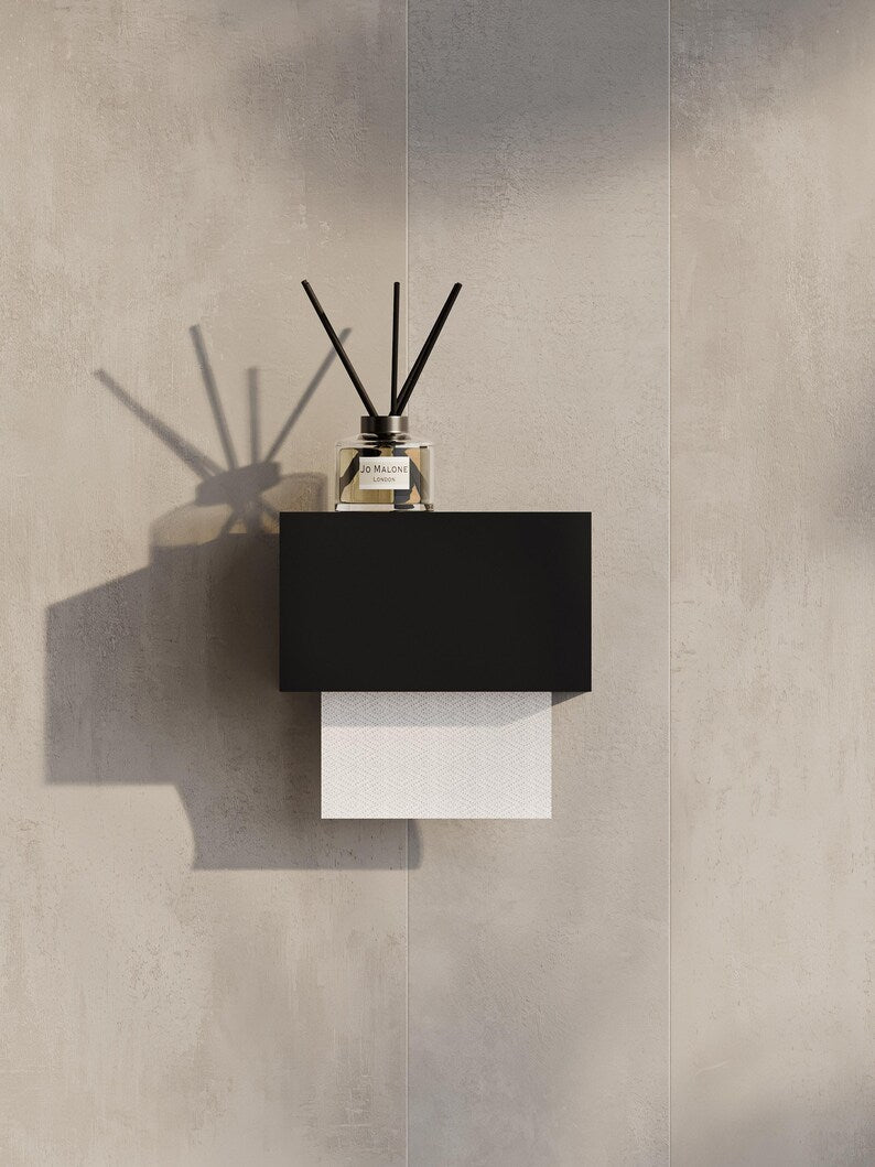 Wall-Mounted Steel Tissue Holder  Closed Design