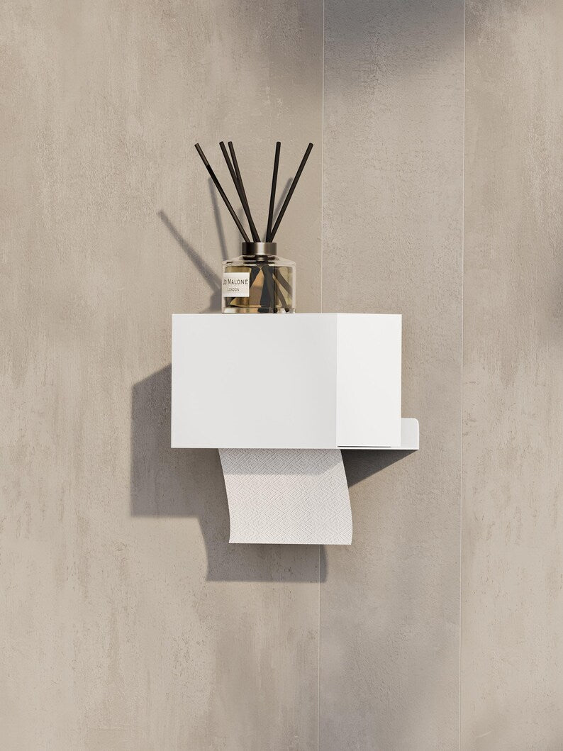 Wall-Mounted Steel Tissue Holder  Closed Design