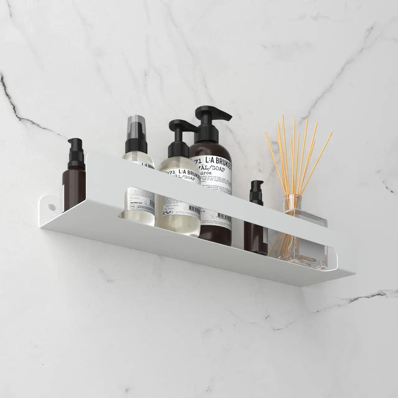 black metal shelf
floating shelf
shower shelf black
metal wall shelves
black metal shelves
bathroom organizer
small wall shelves
bathroom shelves
wall shelves
metal shelf
shelf with guardrail
narrow shelf
narrow shelves
