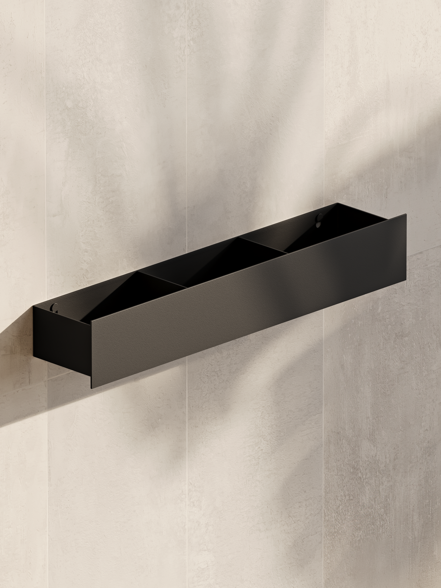 Wall-Mounted Metal Bathroom Shelf – Stainless Steel, Minimalist Design