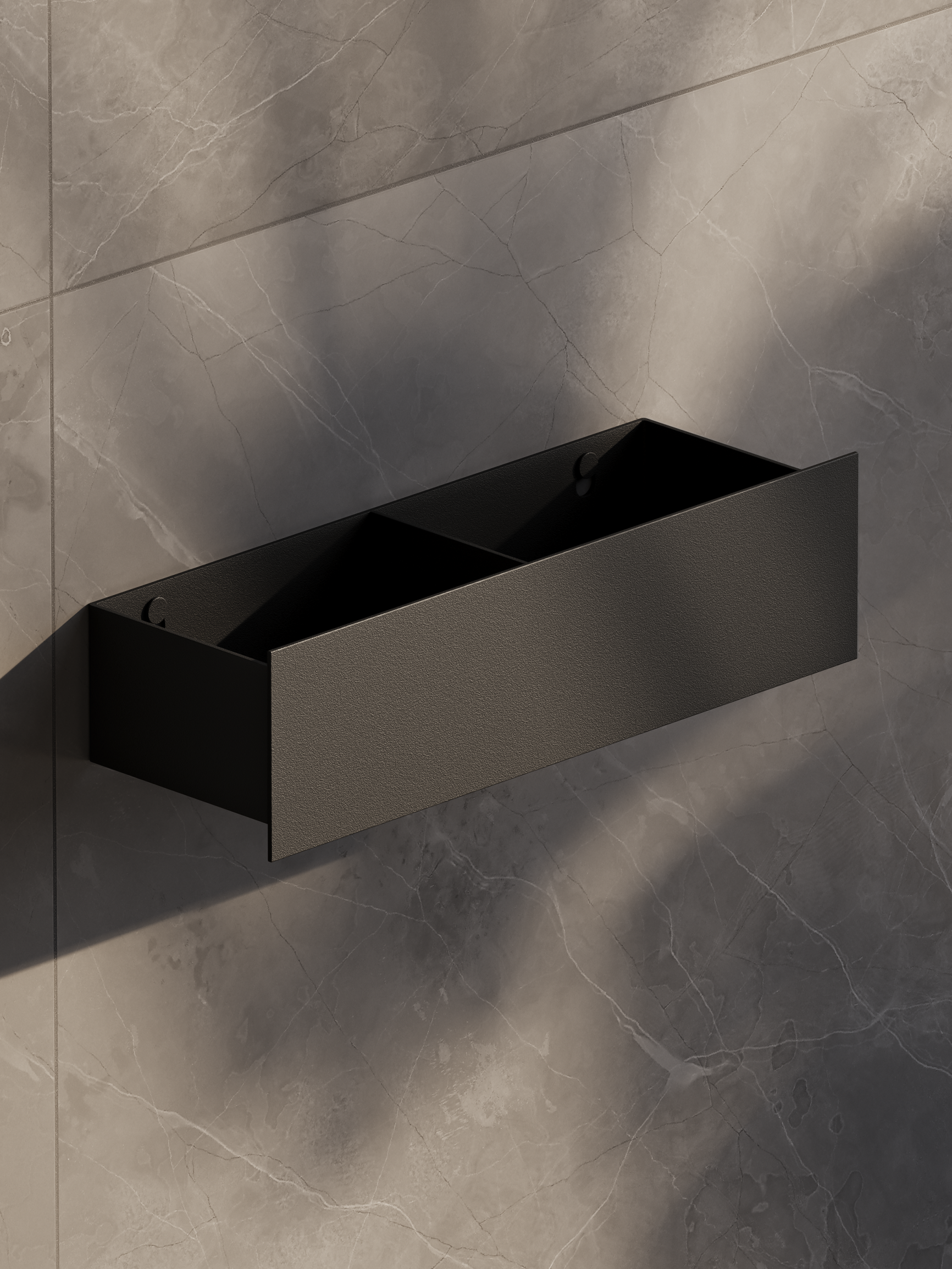 Wall-Mounted Metal Bathroom Shelf – Stainless Steel, Minimalist Design